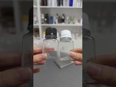 Botellas transparentes de plástico para beber, contenedores de leche, té y jugo con tapa