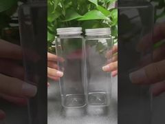 Bebidas al por mayor Cuadradas Jugo de leche Bebida de té Botella de plástico con tapa