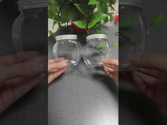 Jarrones de plástico PET transparentes para dulces galletas y nueces Jarrones de embalaje de alimentos de boca ancha