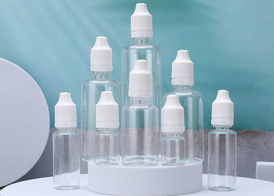 botellas de descenso vacías plásticas líquidas de ojo de 30ml 40ml 50ml E con los casquillos a prueba de niños